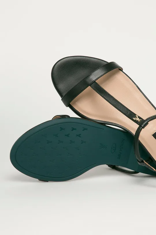 čierna Patrizia Pepe - Kožené sandále