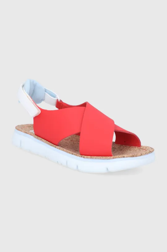 Kožené sandále Camper červená