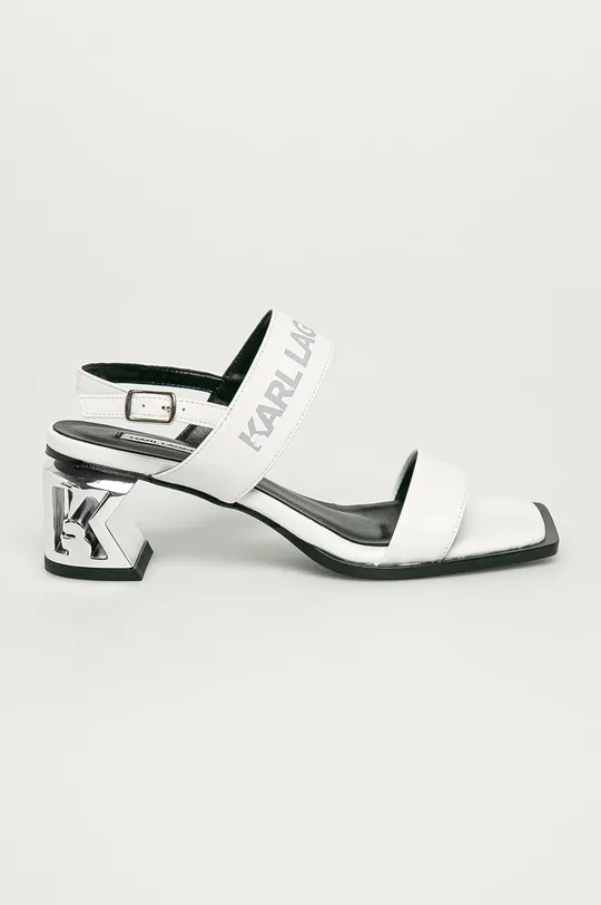 biały Karl Lagerfeld - Sandały skórzane KL30610.011 Damski