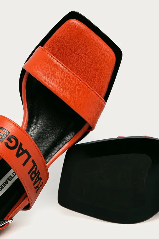 оранжевый Karl Lagerfeld - Кожаные сандалии