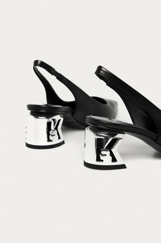 Karl Lagerfeld - Czółenka skórzane KL30615.000 Cholewka: Skóra naturalna, Wnętrze: Materiał syntetyczny, Skóra naturalna, Podeszwa: Materiał syntetyczny