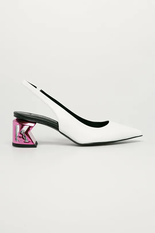 fehér Karl Lagerfeld - Bőr flip-flop Női