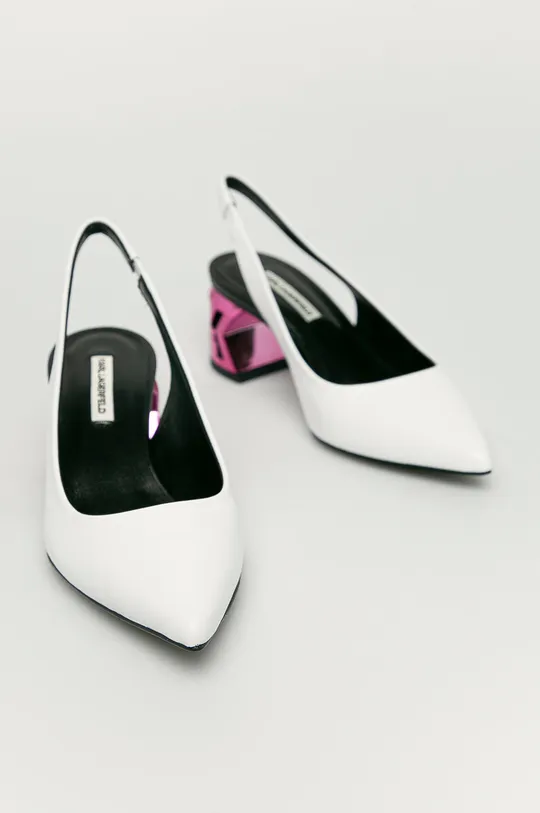 Karl Lagerfeld - Шкіряні туфлі білий