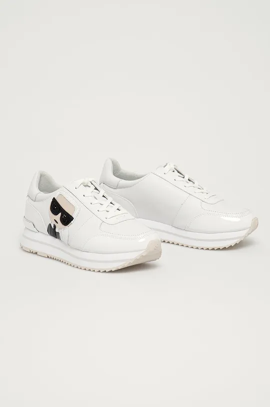Kožne cipele Karl Lagerfeld bijela