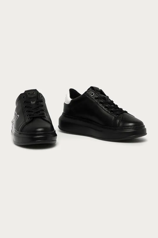 Karl Lagerfeld - Kožená obuv čierna