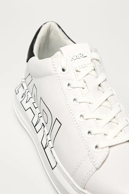 biały Karl Lagerfeld - Buty skórzane KL62511.011