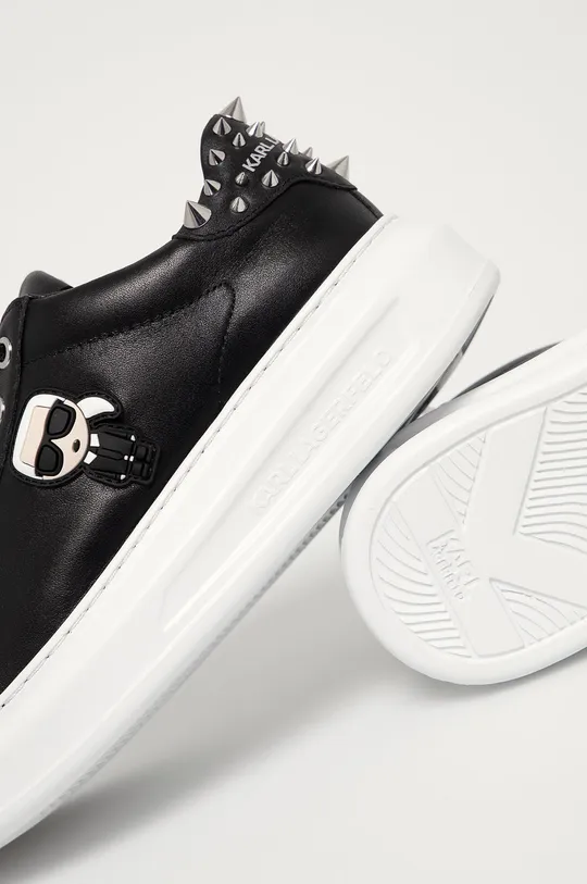 čierna Kožená obuv Karl Lagerfeld KAPRI