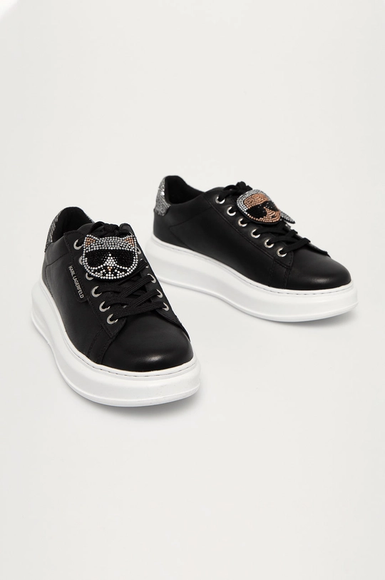 Karl Lagerfeld Buty skórzane KL62576.000 czarny