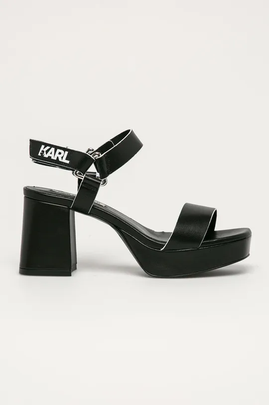 чорний Karl Lagerfeld - Шкіряні сандалі Жіночий