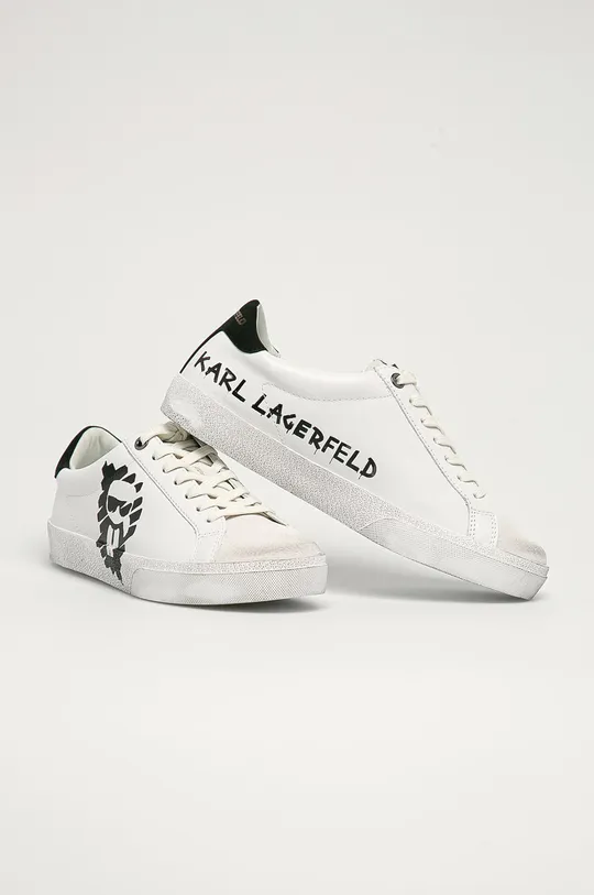 Karl Lagerfeld - Buty skórzane KL60123.011 biały