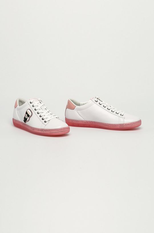 Karl Lagerfeld - Kožené boty bílá