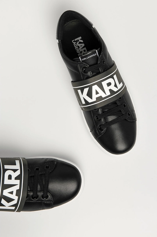 czarny Karl Lagerfeld - Buty skórzane KL61237.000