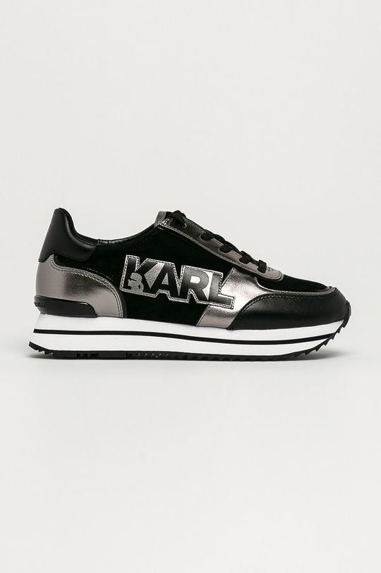 černá Karl Lagerfeld - Kožené boty Dámský