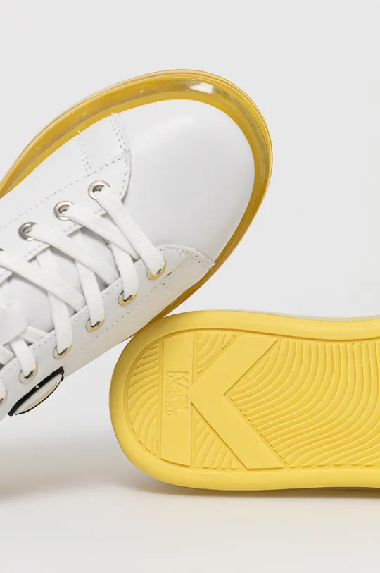 fehér Karl Lagerfeld bőr cipő