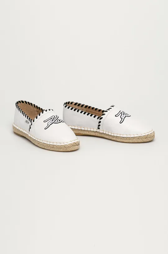 Karl Lagerfeld - Espadryle skórzane KL80119.011 biały