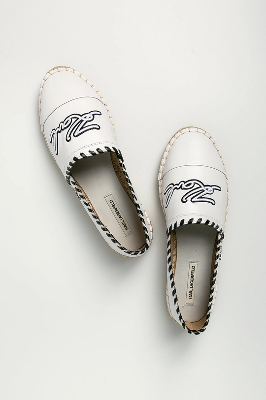 biela Karl Lagerfeld - Kožené espadrilky