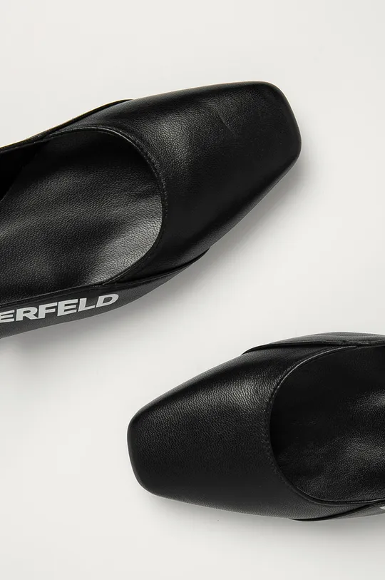 fekete Karl Lagerfeld - Bőr balerina cipő