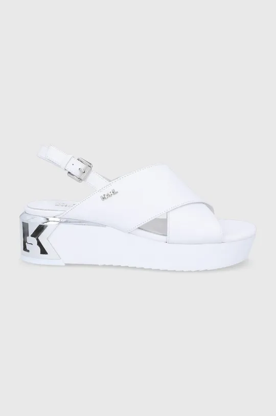 bijela Kožne sandale Karl Lagerfeld Ženski