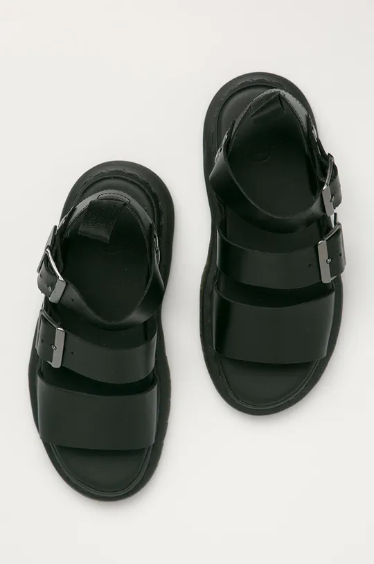 black Dr. Martens leather sandals