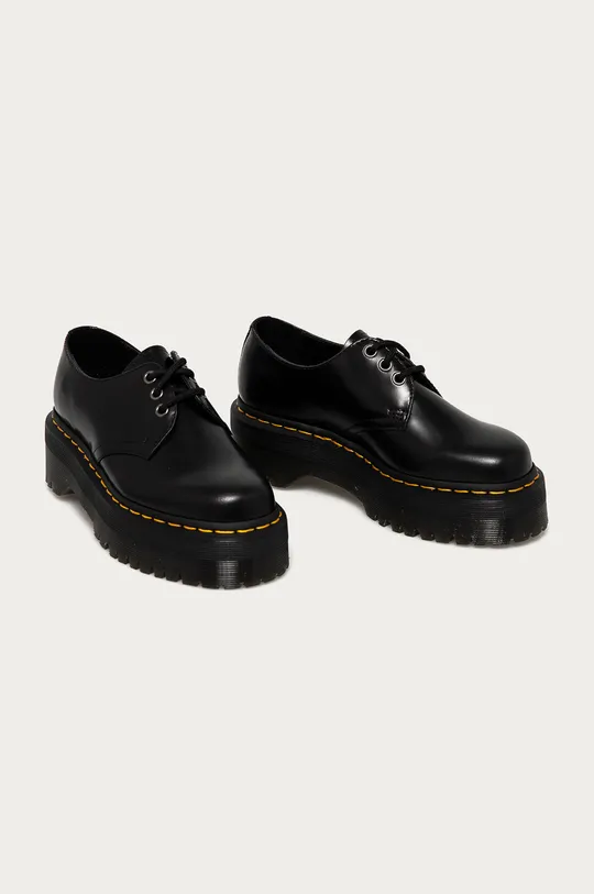 Шкіряні туфлі Dr. Martens 1461 Quad чорний