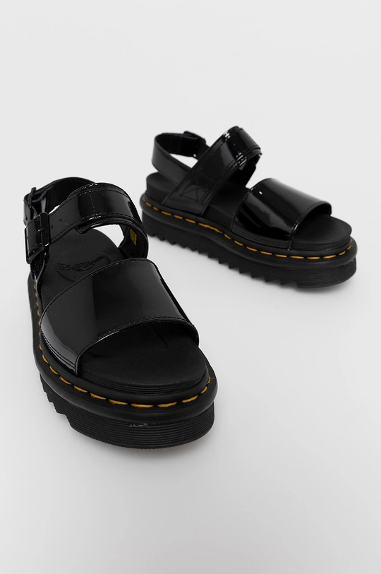 Kožené sandále Dr. Martens čierna