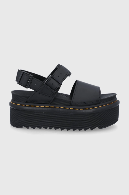 čierna Kožené sandále Dr. Martens Voss Quad Dámsky