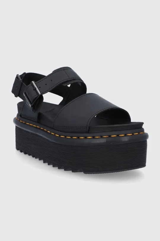 Kožené sandále Dr. Martens Voss Quad čierna