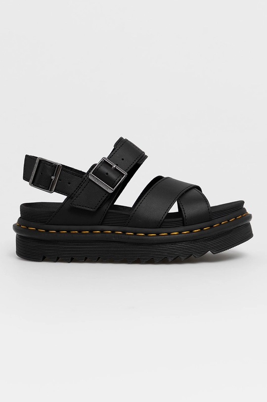 μαύρο Δερμάτινα σανδάλια Dr. Martens Voss Ii Voss II Γυναικεία