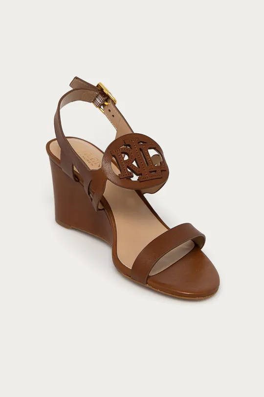 Кожаные сандалии Lauren Ralph Lauren коричневый
