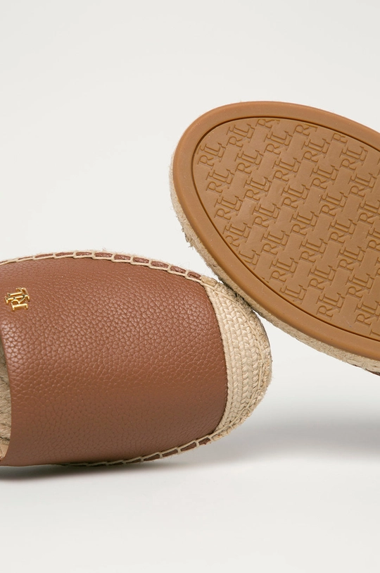 smeđa Lauren Ralph Lauren - Kožne espadrile