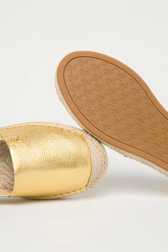 zlatá Lauren Ralph Lauren - Kožené espadrilky