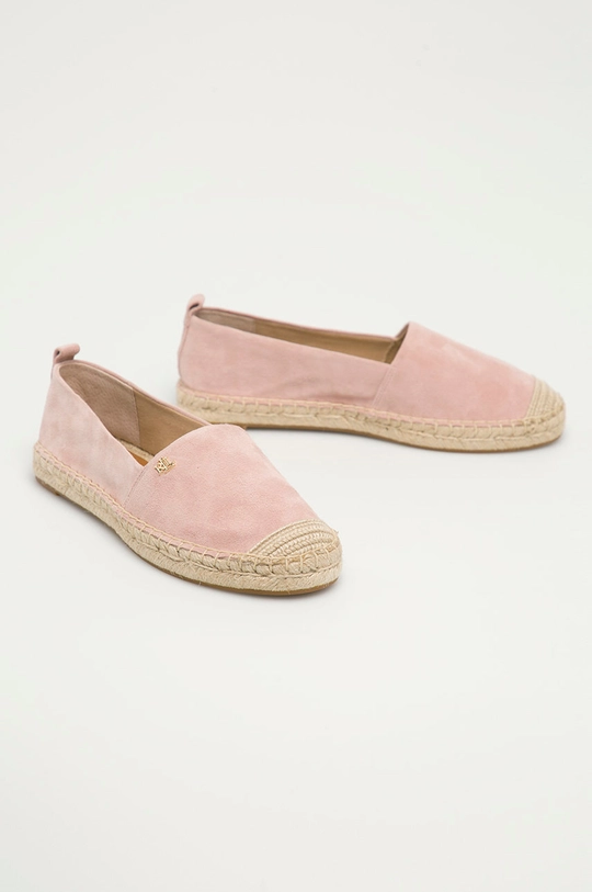 Lauren Ralph Lauren - Semišové espadrilky ružová