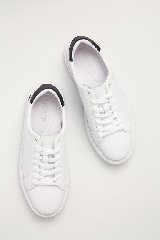 bílá Kožené boty Lauren Ralph Lauren
