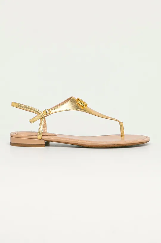 zlatá Lauren Ralph Lauren - Kožené sandále Dámsky