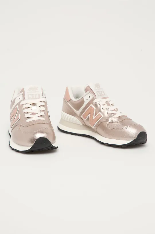 New Balance - Kožená obuv WL574PM2 ružová