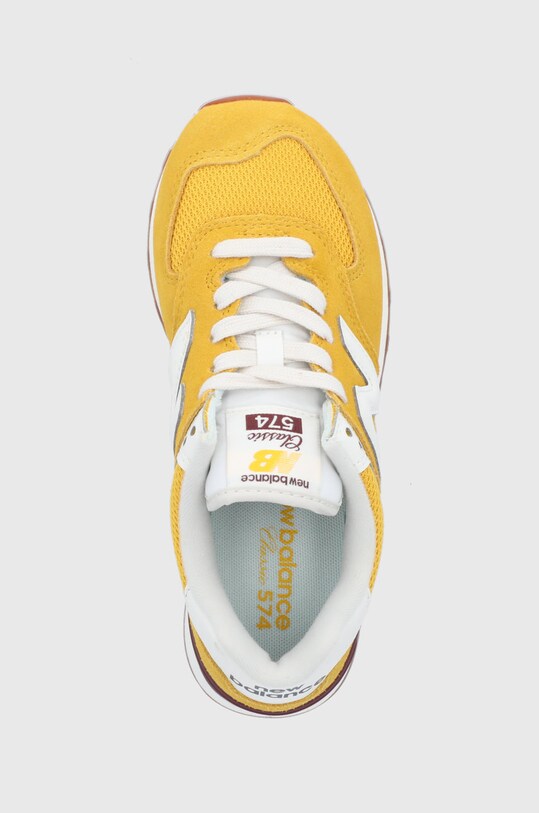 Boty New Balance WL574VE2 žlutá barva, na plochém podpatku | ANSWEAR.cz