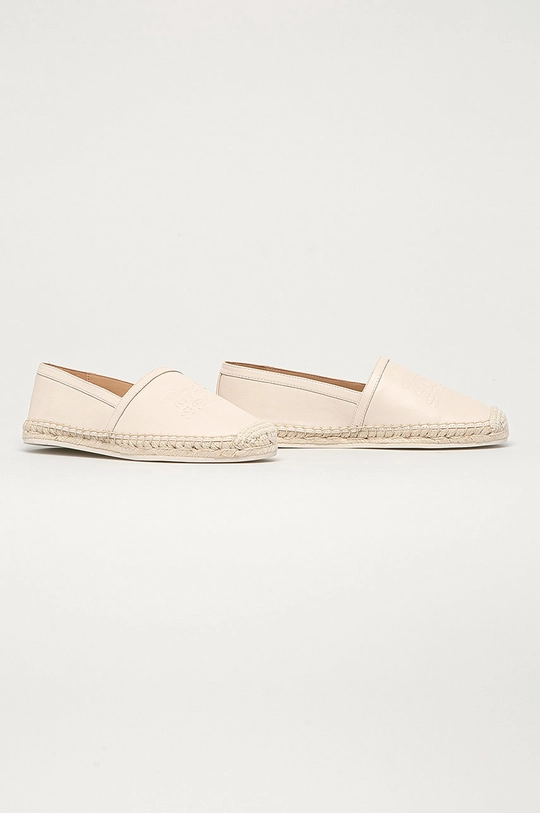 Coach - Kožené espadrilky béžová