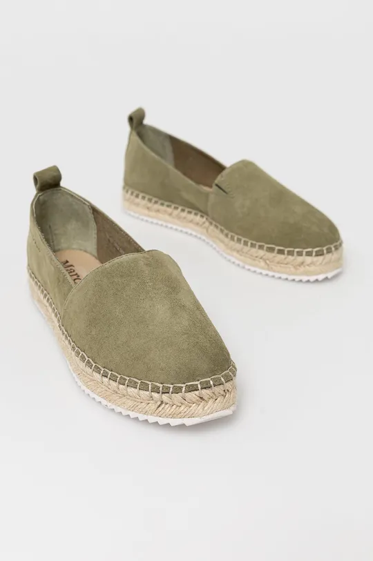 Semišové espadrilky Marc O'Polo zelená