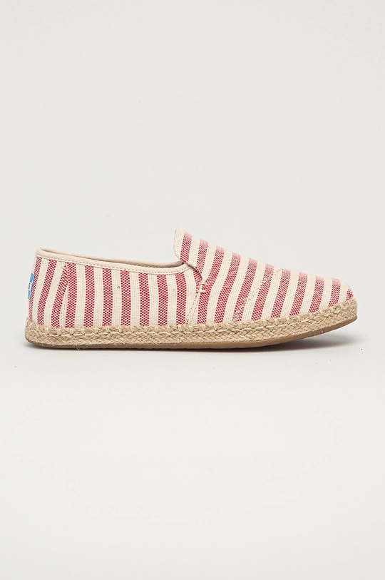 czerwony Toms - Espadryle Deconstructed Alpargata Rope Damski