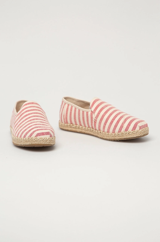 Toms - Espadrilky Deconstructed Alpargata Rope červená