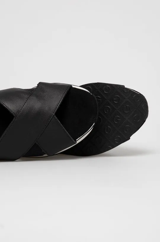 чорний Шкіряні сандалі Gant