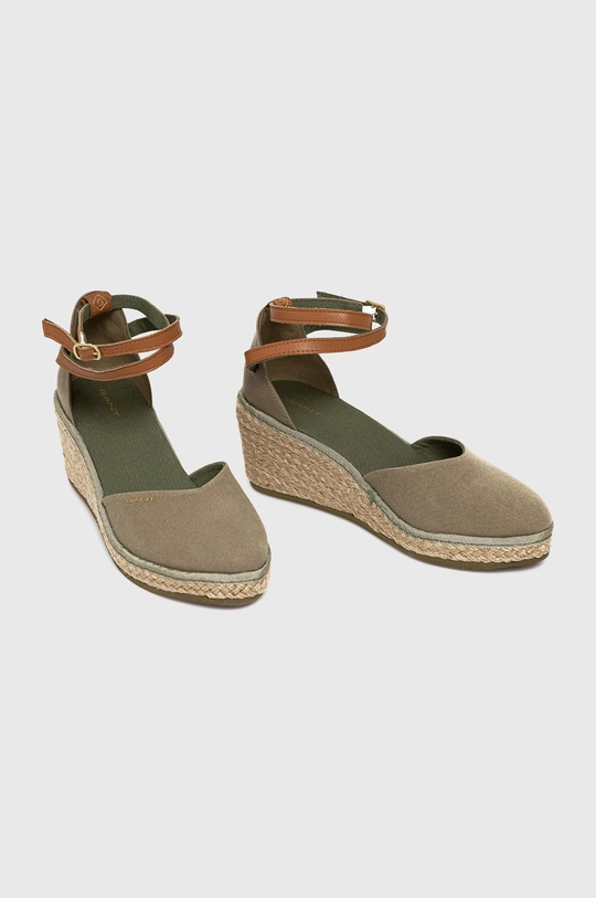 Gant Espadryle Wedgeville 22568592.G701 zielony