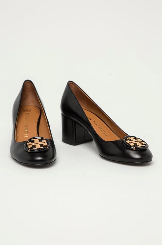 Tory Burch - Bőr flip-flop fekete