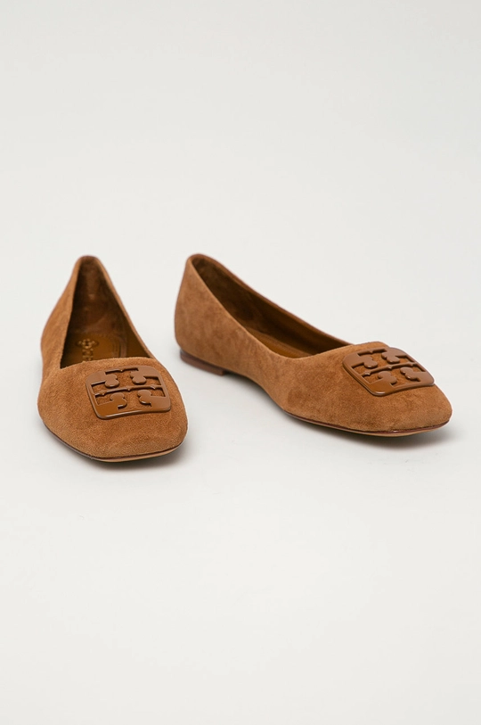 Tory Burch - Baleriny zamszowe brązowy