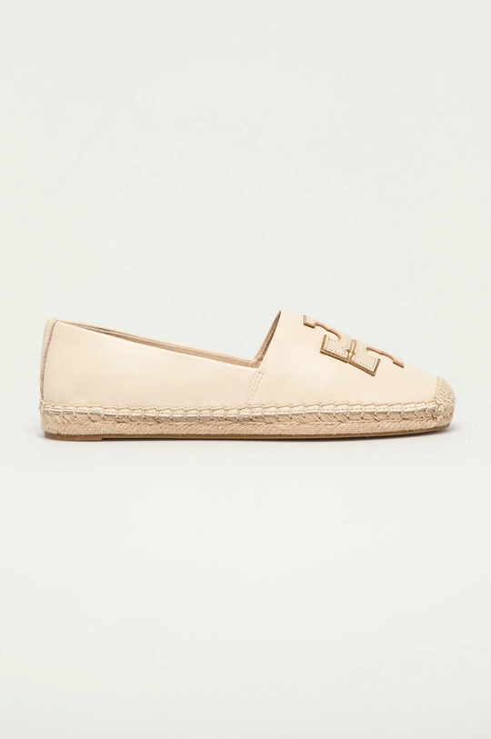 béžová Tory Burch - Kožené espadrilky Dámsky