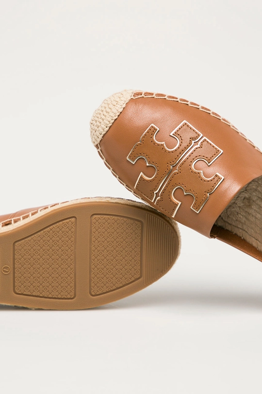 brązowy Tory Burch - Espadryle skórzane Ines