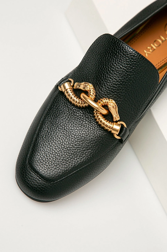 fekete Tory Burch - Bőr mokaszin