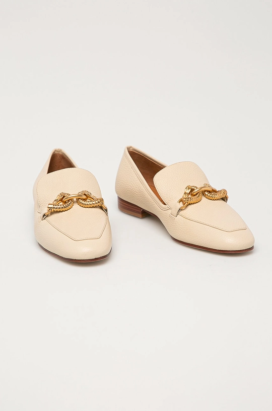 Tory Burch mocassini in pelle beige