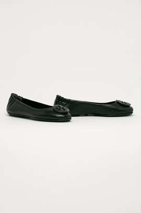 Tory Burch - Bőr balerina cipő fekete
