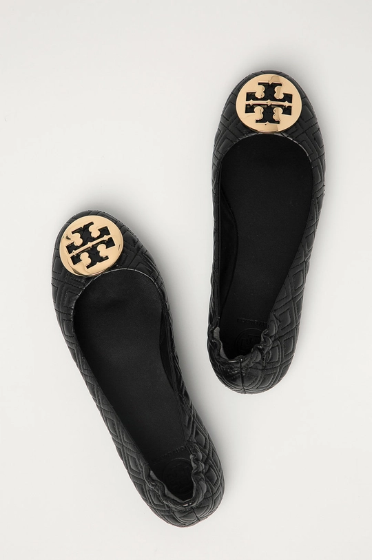 fekete Tory Burch - Bőr balerina cipő